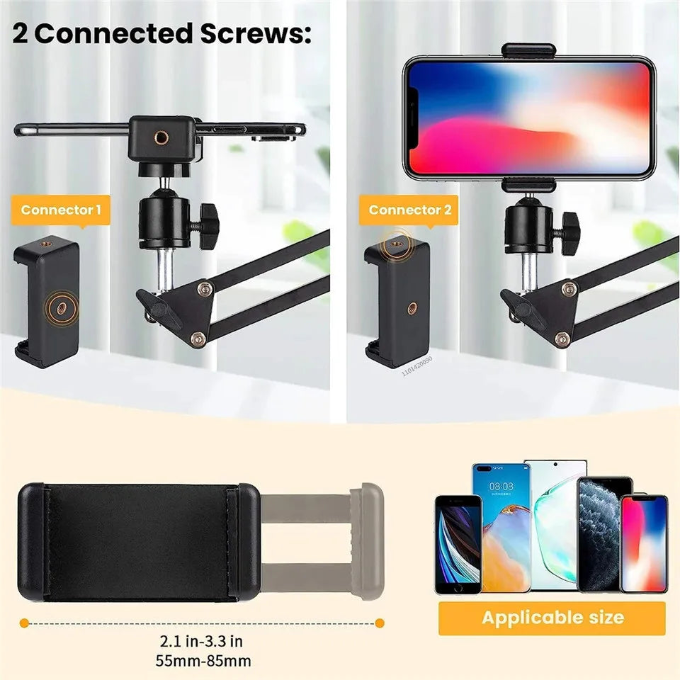 Support Téléphone Flexible avec Bras Articulé pour Bureau