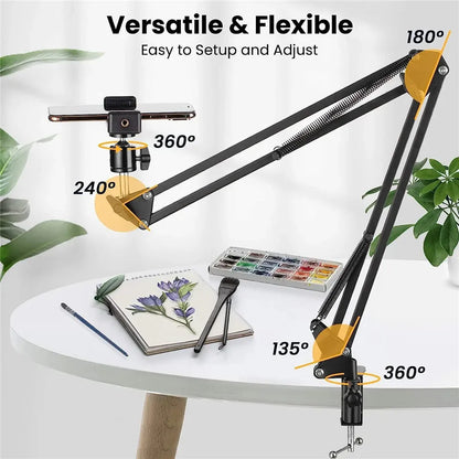 Support Téléphone Flexible avec Bras Articulé pour Bureau