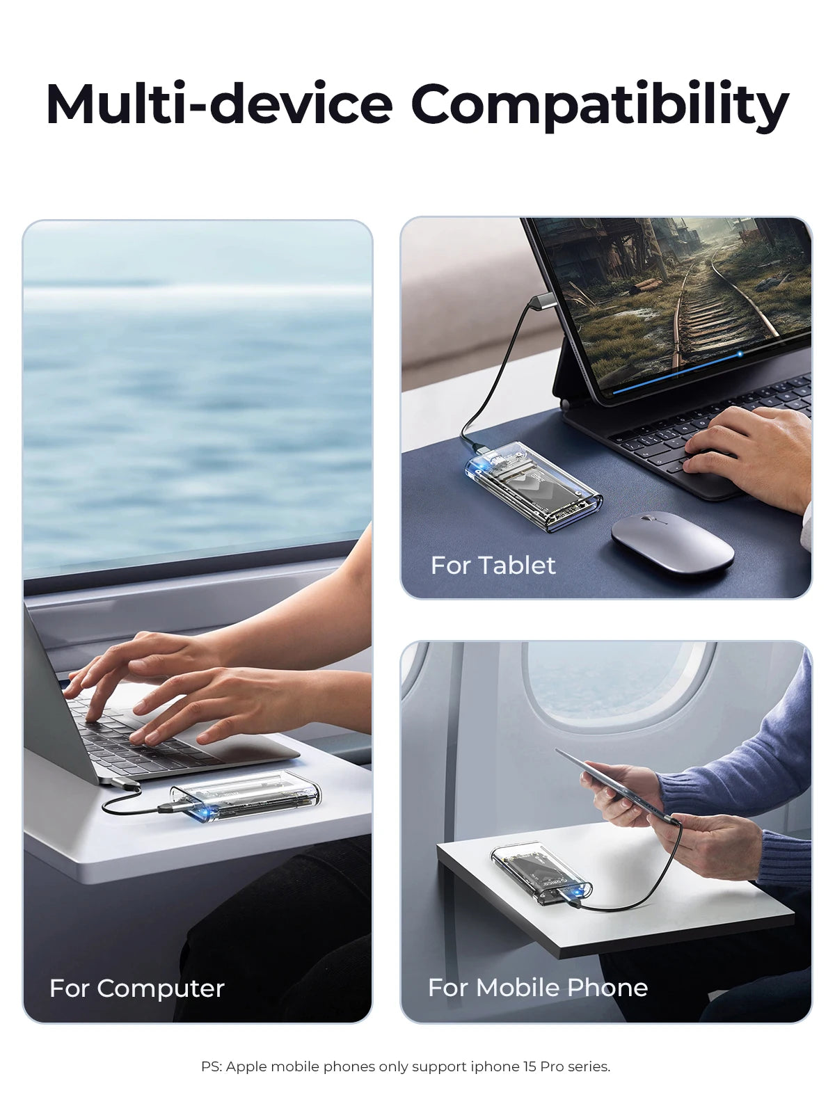 ORICO Boîtier Externe Transparent mSATA vers USB 3.2 Gen1 (ordinateur, téléphone, tablette,...)