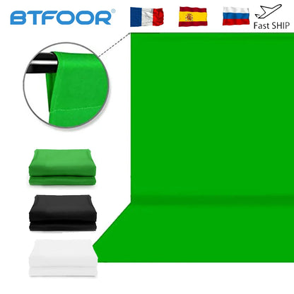 Toile de Fond Chroma Key Coton Lisse pour Studio Photo