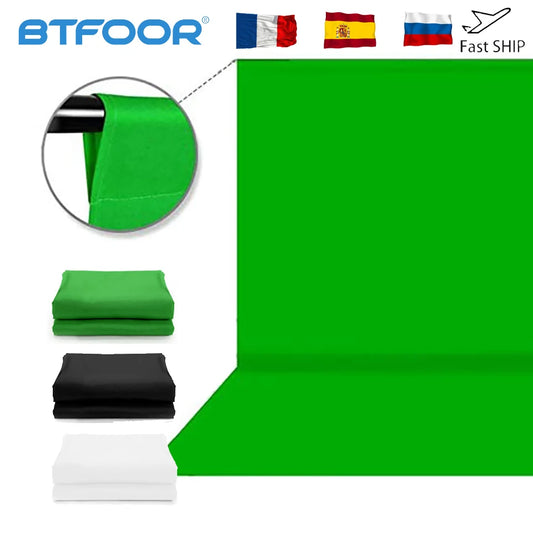 Toile de Fond Chroma Key Coton Lisse pour Studio Photo