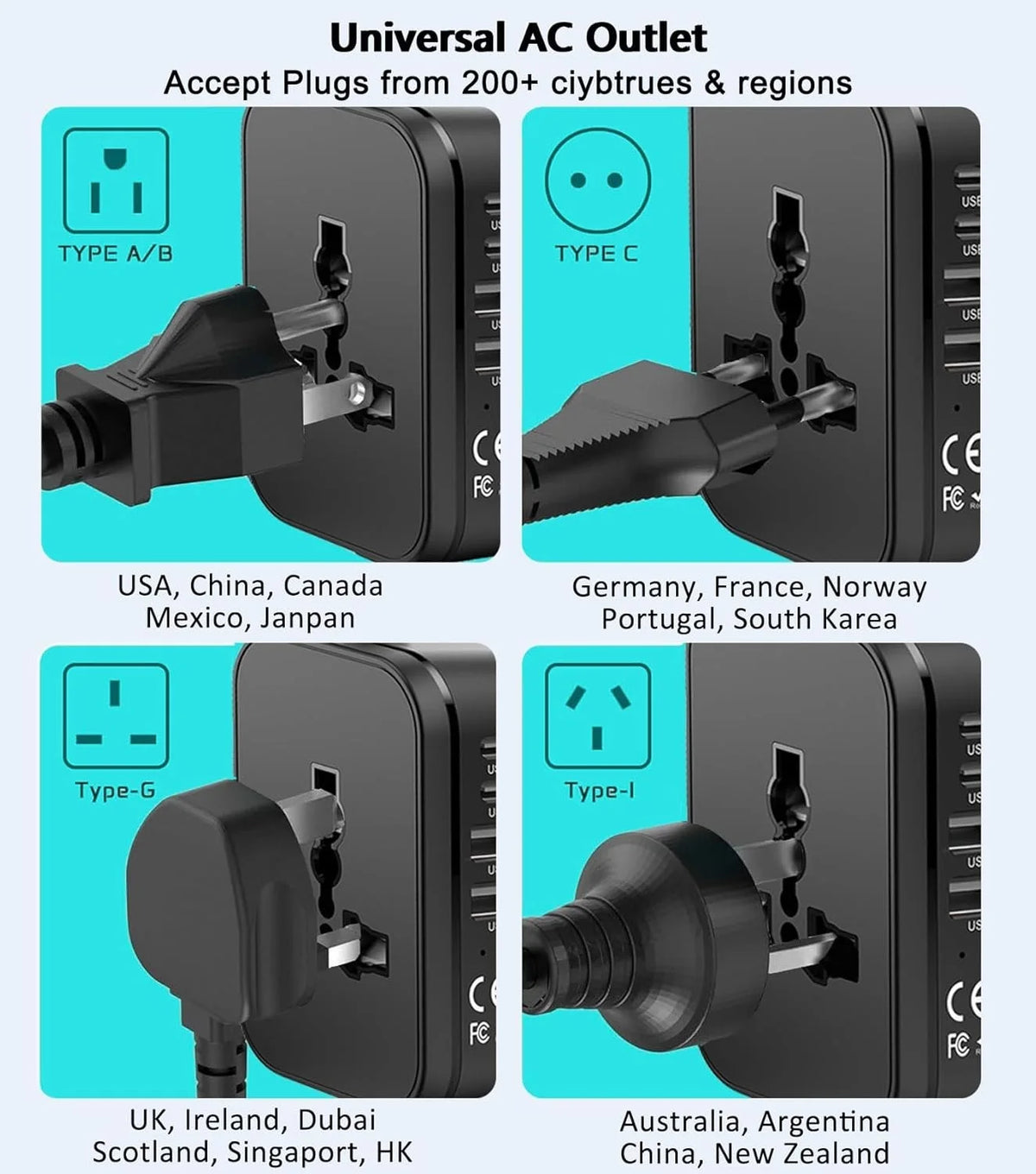 adaptateur de voyage universel