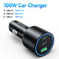 Chargeur Voiture Vention 165W USB-C Charge Rapide 3 Ports