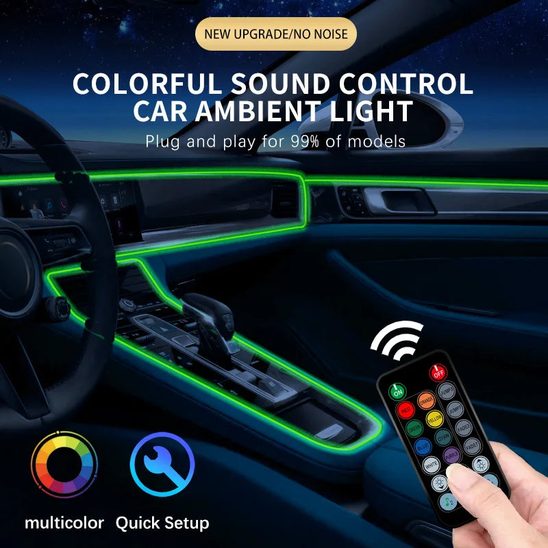 Bandes LED d’Ambiance pour Intérieur de Voiture