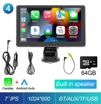 Écran Tactile Portable 7" CarPlay & Android Auto