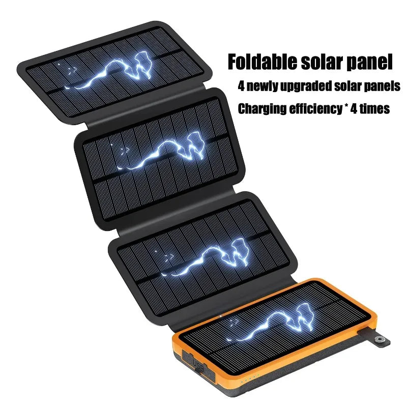 Batterie Externe rechargeable avec le soleil 50000mAh Haute Capacité Charge Rapide