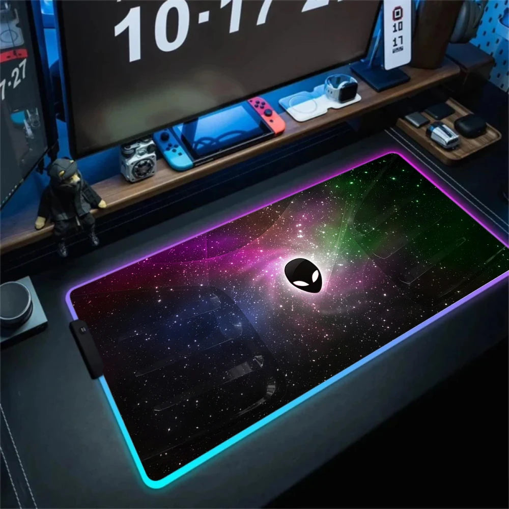 Tapis de Souris RGB Alienware Gaming XL Noir Lumineux