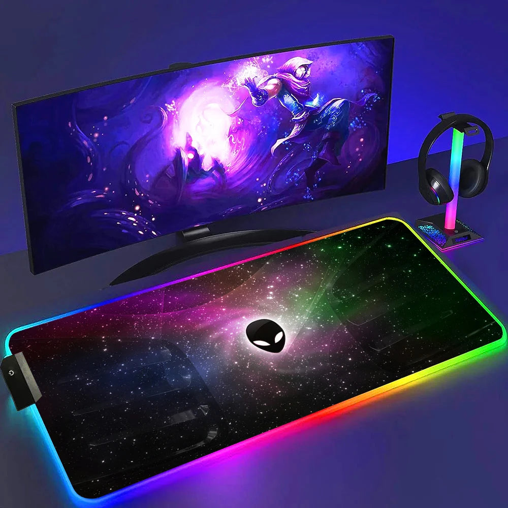 Tapis de Souris RGB Alienware Gaming XL Noir Lumineux