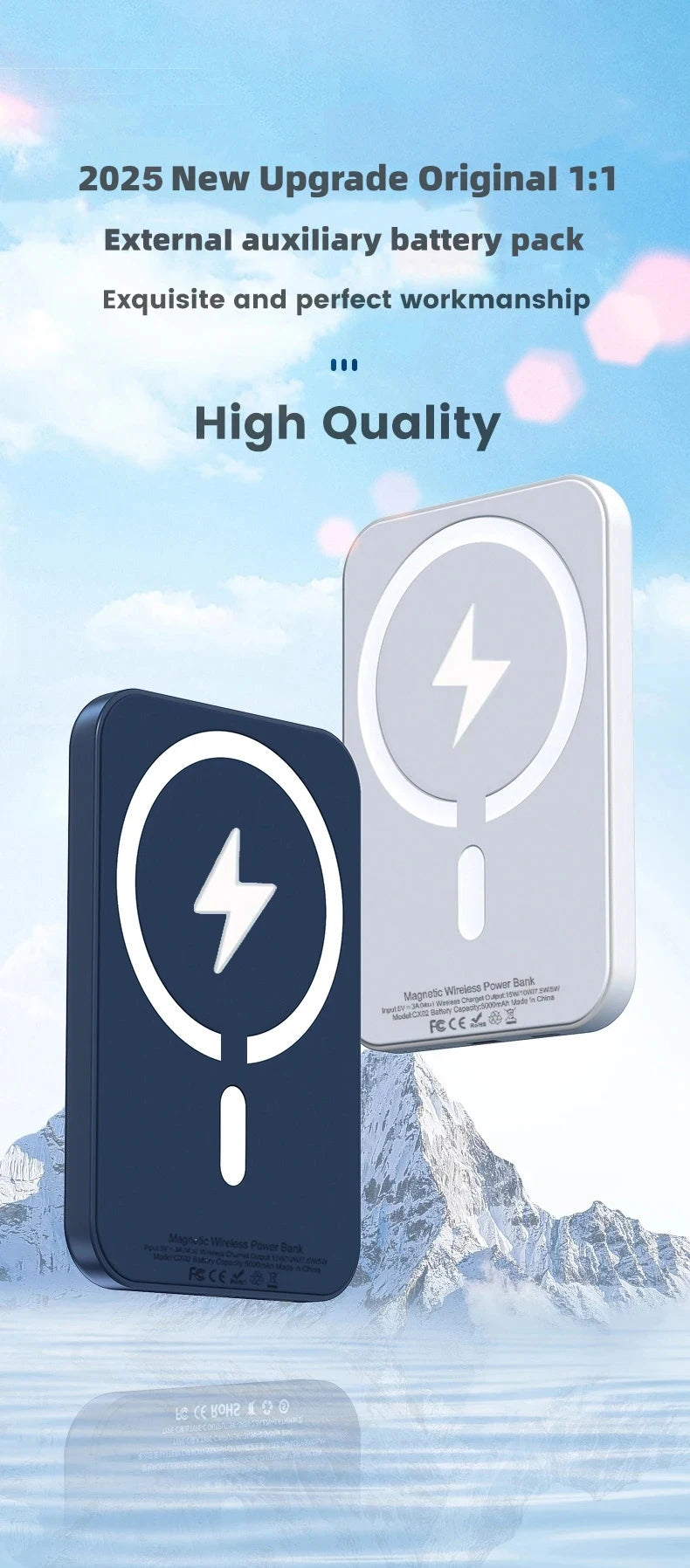 Batterie Externe Magnétique 50000mAh MagSafe pour iPhone