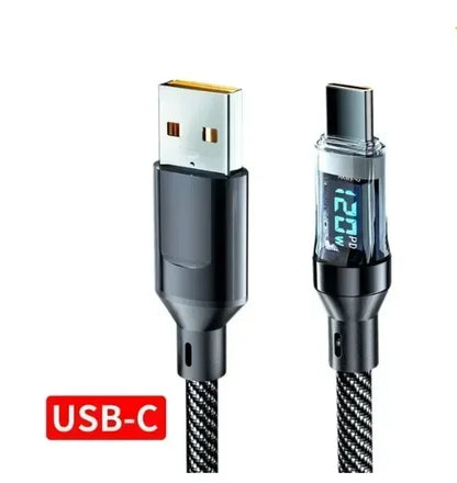Câble USB-C 120W avec Affichage Numérique