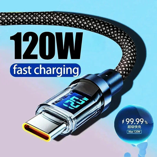 Câble USB-C 120W avec Affichage Numérique