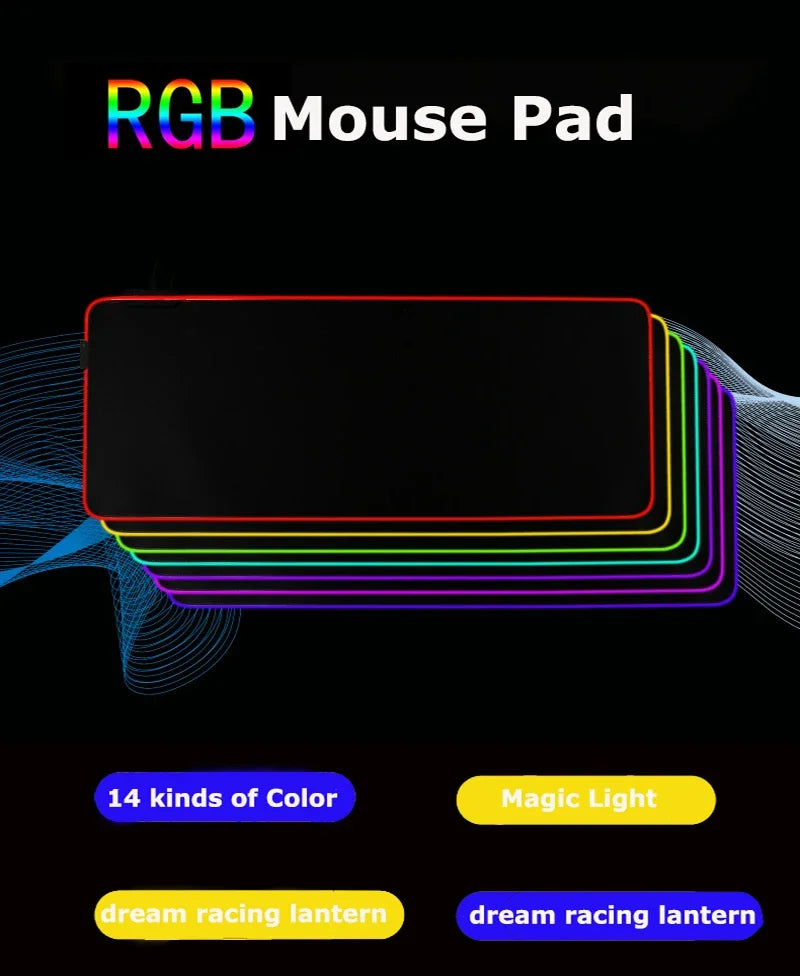 Tapis de Souris RGB Alienware Gaming XL Noir Lumineux