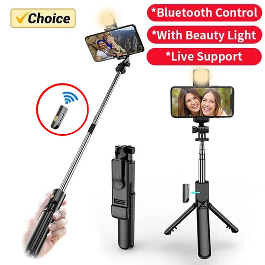 Trépied Selfie Sans Fil pour Smartphone avec Télécommande Bluetooth