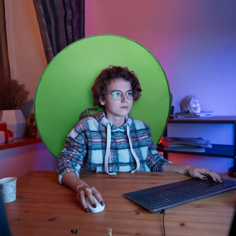 Toile de Fond Vert Pliable pour Photographie et Vidéo
