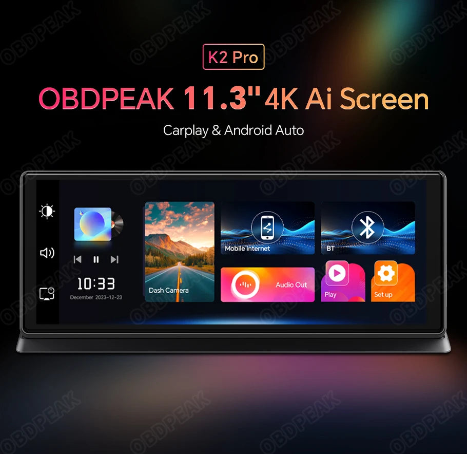 Caméra Tableau de Bord Sans Fil K2 Pro 4K