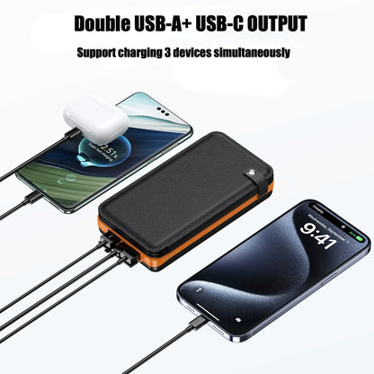 Batterie Externe rechargeable avec le soleil 50000mAh Haute Capacité Charge Rapide