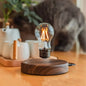 Veilleuse flottante magnétique 3D LED avec base en bois