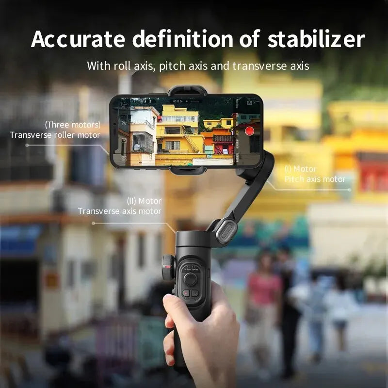 Stabilisateur Smartphone intelligent, aide à la stabilisation lors de prises de vidéos + ia