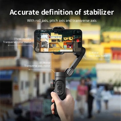 Stabilisateur Smartphone intelligent, aide à la stabilisation lors de prises de vidéos + ia