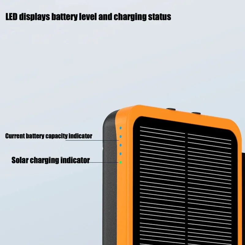 Batterie Externe rechargeable avec le soleil 50000mAh Haute Capacité Charge Rapide