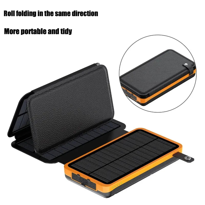 Batterie Externe rechargeable avec le soleil 50000mAh Haute Capacité Charge Rapide