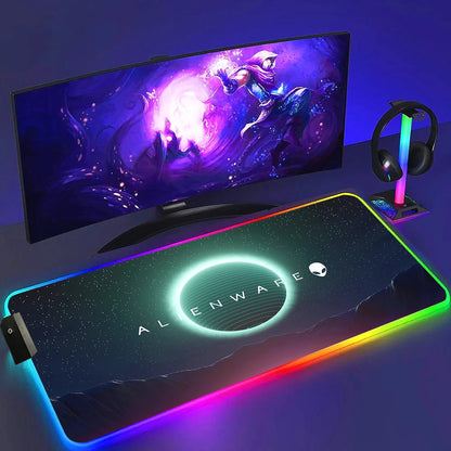 Tapis de Souris RGB Alienware Gaming XL Noir Lumineux