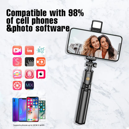 Trépied Selfie Sans Fil pour Smartphone avec Télécommande Bluetooth