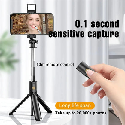 Trépied Selfie Sans Fil pour Smartphone avec Télécommande Bluetooth