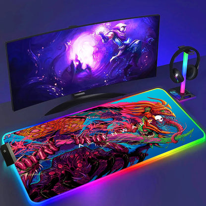 Tapis de Souris RGB Alienware Gaming XL Noir Lumineux