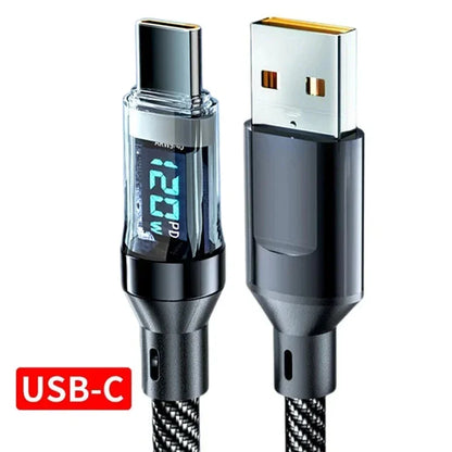 Câble USB-C 120W avec Affichage Numérique