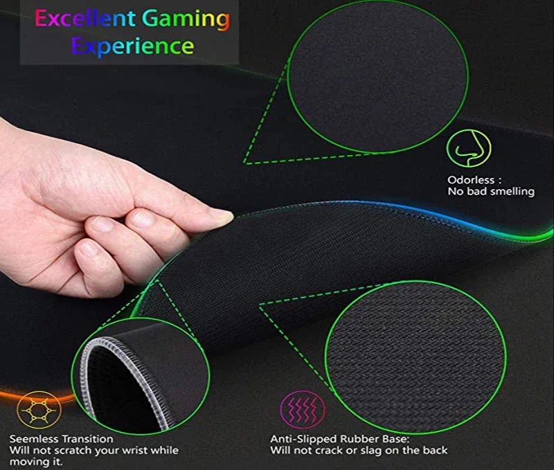 Tapis de Souris RGB Alienware Gaming XL Noir Lumineux