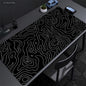 Tapis de Bureau XXL Noir & Blanc Design Abstrait