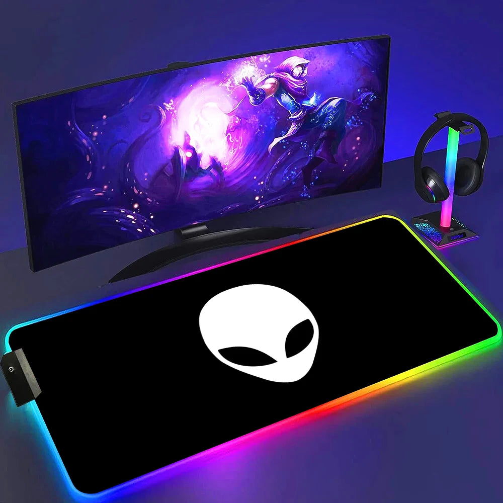 Tapis de Souris RGB Alienware Gaming XL Noir Lumineux