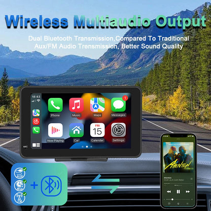 Écran Tactile Portable 7" CarPlay & Android Auto