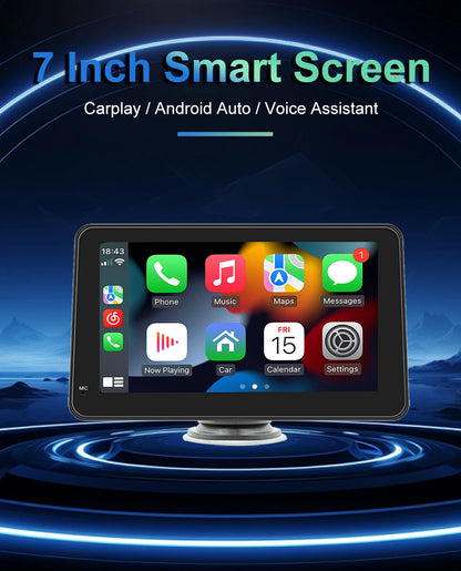 Écran Tactile Portable 7" CarPlay & Android Auto