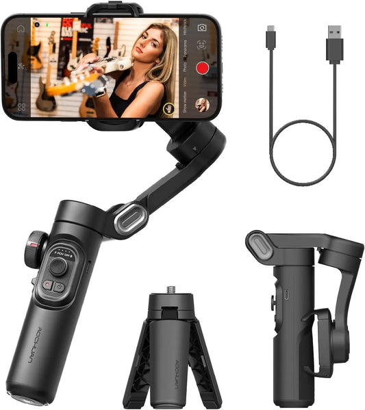 Stabilisateur Smartphone intelligent, aide à la stabilisation lors de prises de vidéos + ia