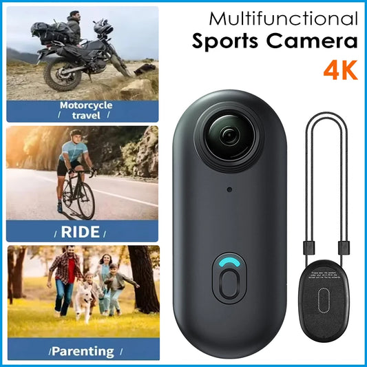 Caméra d’Action 4K pour Sports et Aventures, s'intègre à casque de moto/vélo