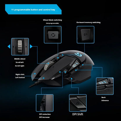 Logitech G502 HERO – Souris Gaming RGB Haute Performance