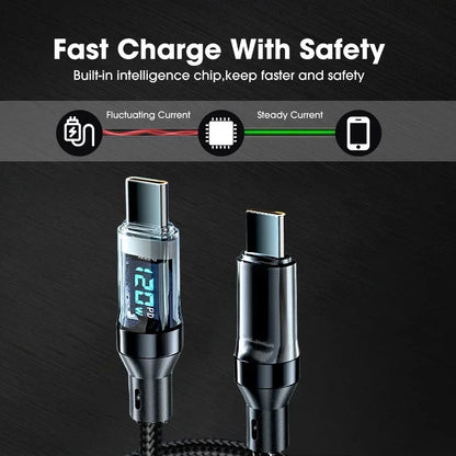Câble USB-C 120W avec Affichage Numérique