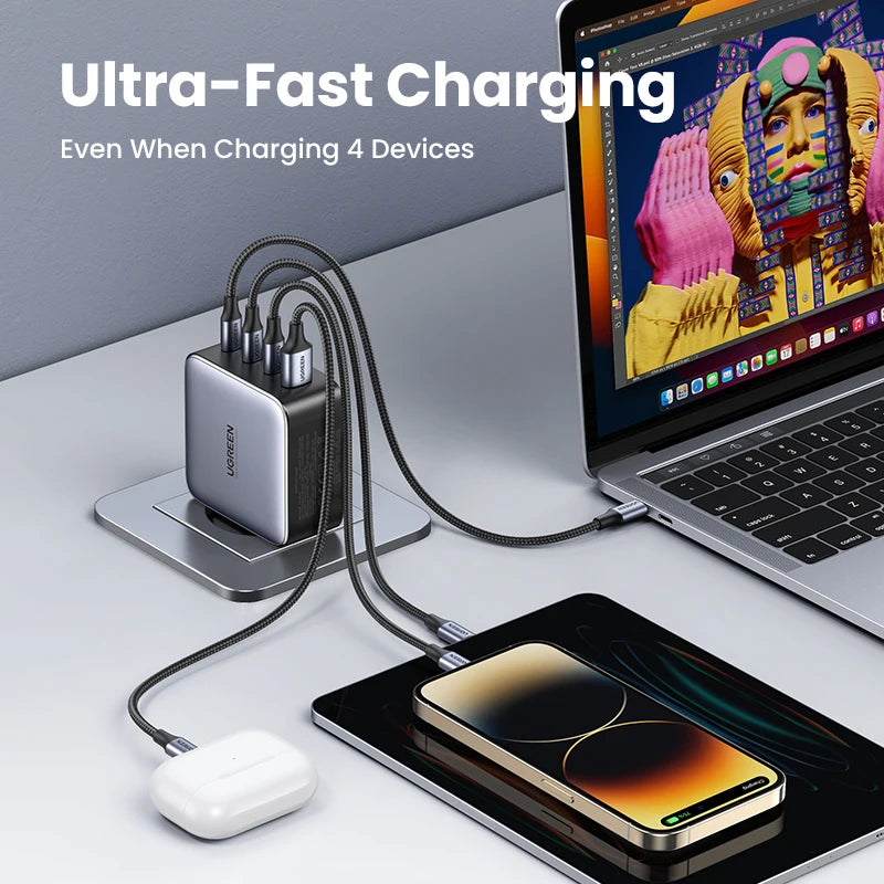 Chargeur Rapide UGREEN GaN 100W USB-C Multi-Appareils