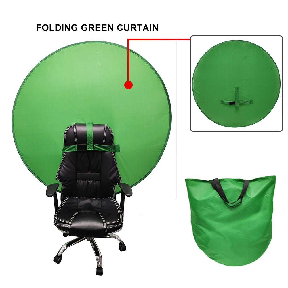 Toile de Fond Vert Pliable pour Photographie et Vidéo