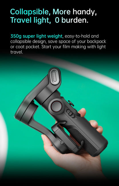 Stabilisateur Smartphone intelligent, aide à la stabilisation lors de prises de vidéos + ia