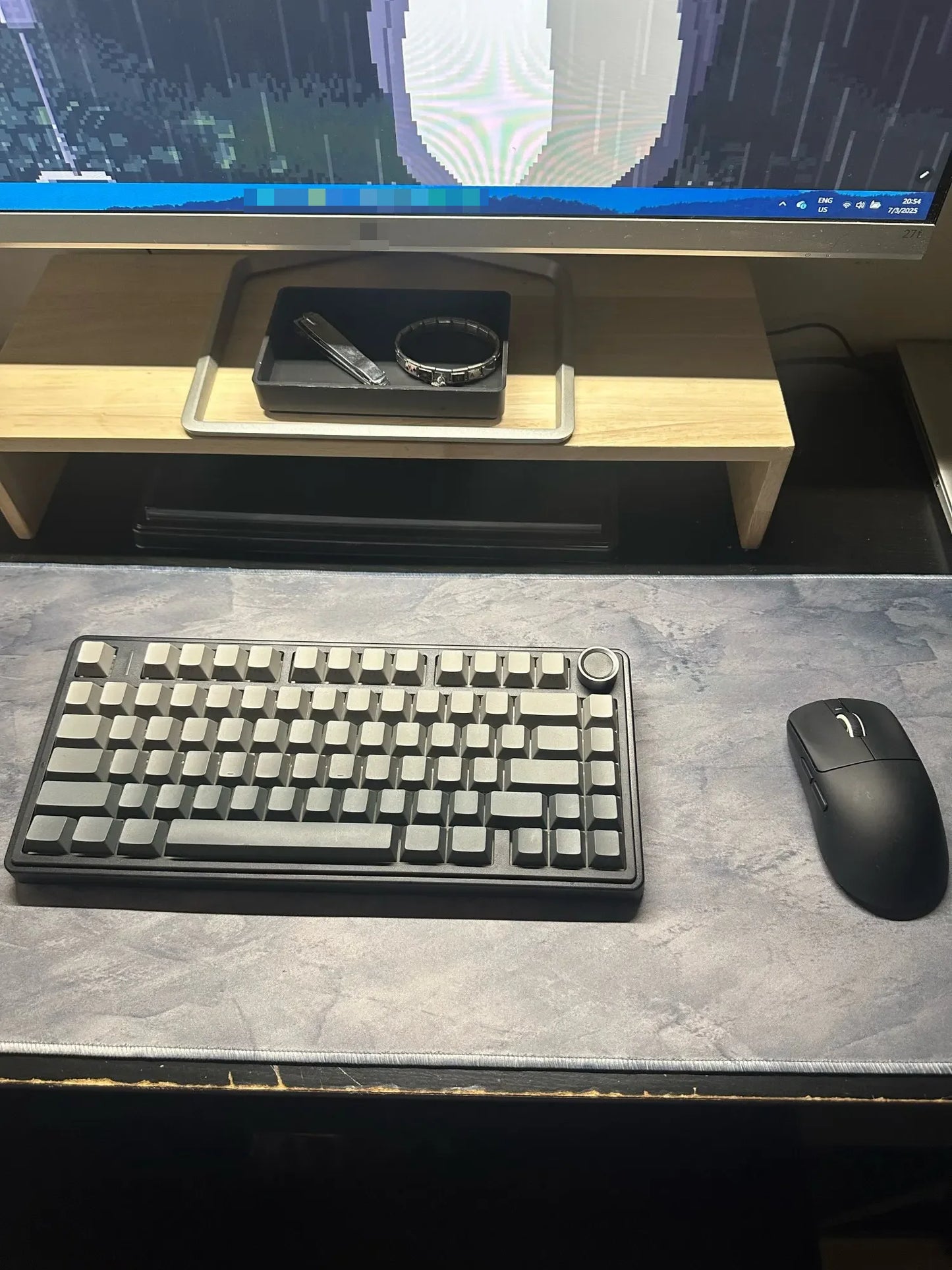 Tapis de Souris Gris XL – Bureau & Gaming