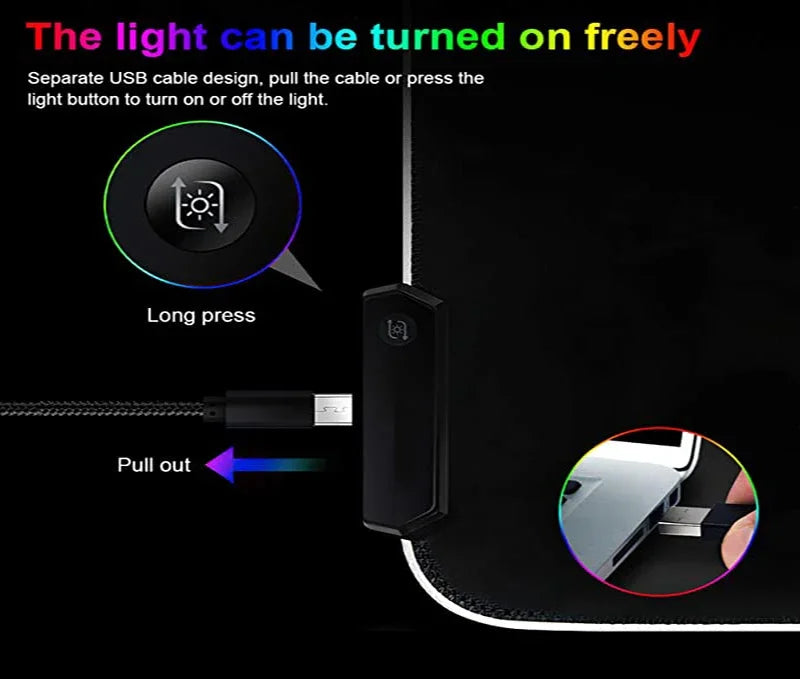 Tapis de Souris RGB Alienware Gaming XL Noir Lumineux