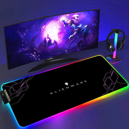 Tapis de Souris RGB Alienware Gaming XL Noir Lumineux