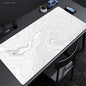Tapis de Bureau XXL Noir & Blanc Design Abstrait