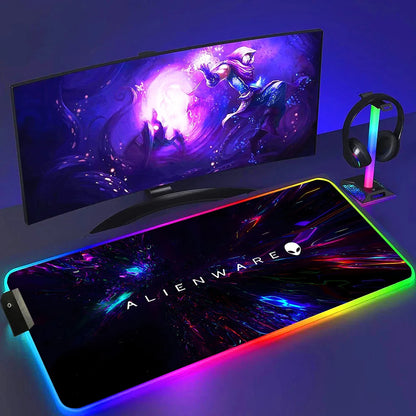 Tapis de Souris RGB Alienware Gaming XL Noir Lumineux