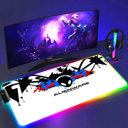 Tapis de Souris RGB Alienware Gaming XL Noir Lumineux