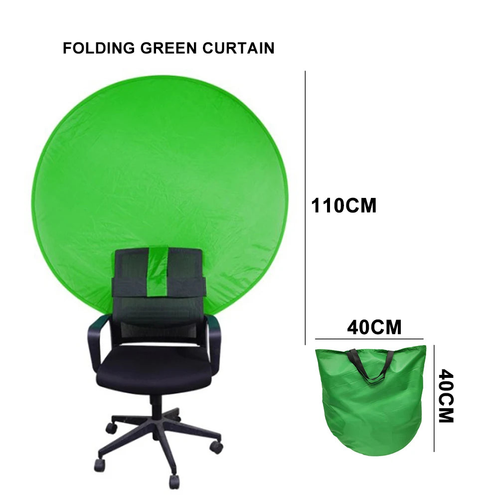 Toile de Fond Vert Pliable pour Photographie et Vidéo