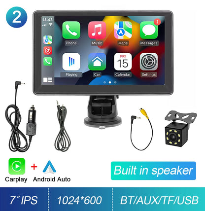 Écran Tactile Portable 7" CarPlay & Android Auto